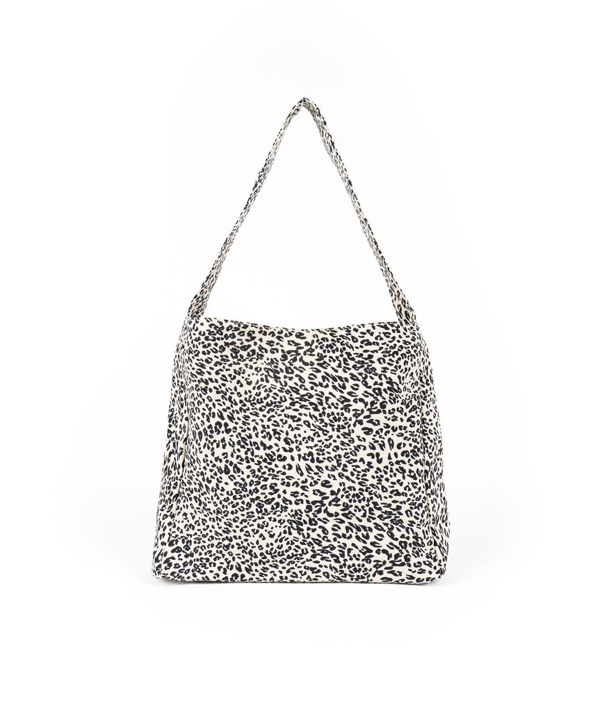 Roidesrois Leopard Flat Hobo Shopper Bag (White)