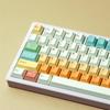 Cherry Keycap PBT Macaron Color Russian French Korean Japanese Keyboard Keychain Compatible with MX Switch Mechanical Keyboard