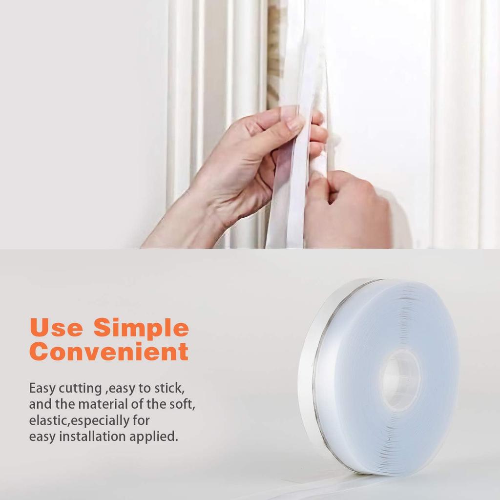 Sealing Water Blocking Strip At The Bottom Gap Of The Bathroom Shower Room Door Glass Doors Transparent Windproof Strip