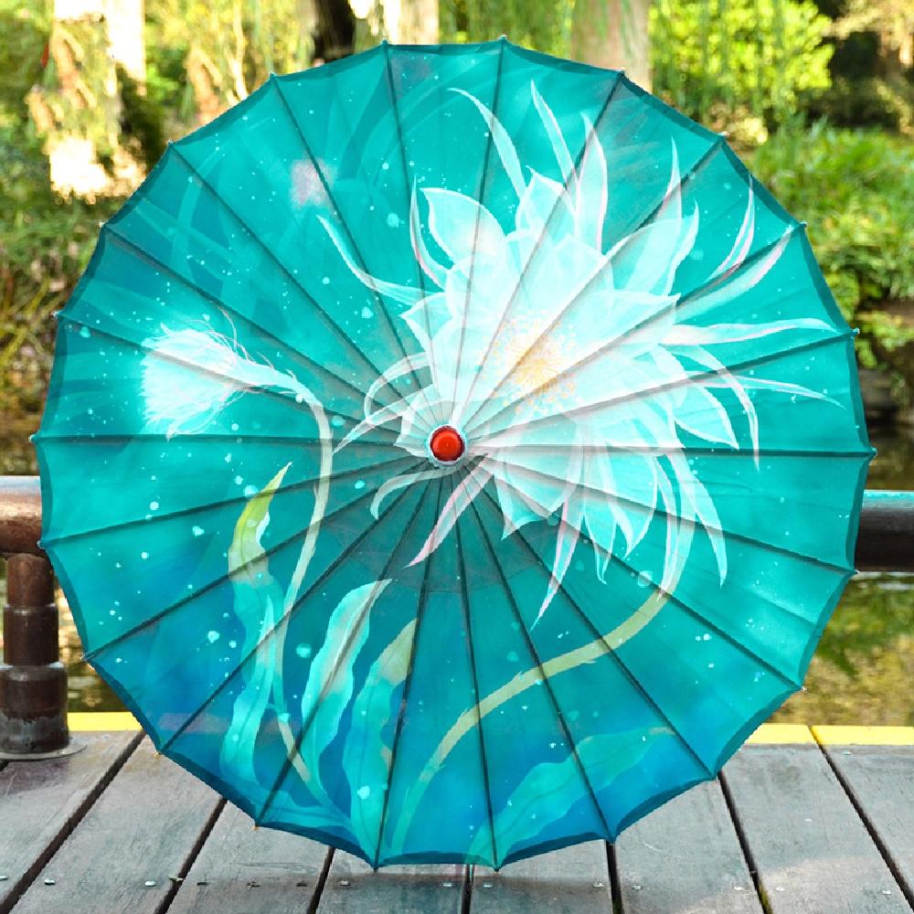 

Японский зонтик от солнца, китайский танцевальный зонт, ветрозащитный зонтик, женский фея, древний Ханфу, реквизит для косплея, УФ-солнце, масляный бумажный зонт