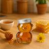 5x 80ml TEDDY TEDDY Glass Jar with Lid for HONEY, Jam, Spices Jar