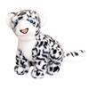 Cute simulation snow leopard doll plush toy white leopard doll children soothing rag doll birthday gift