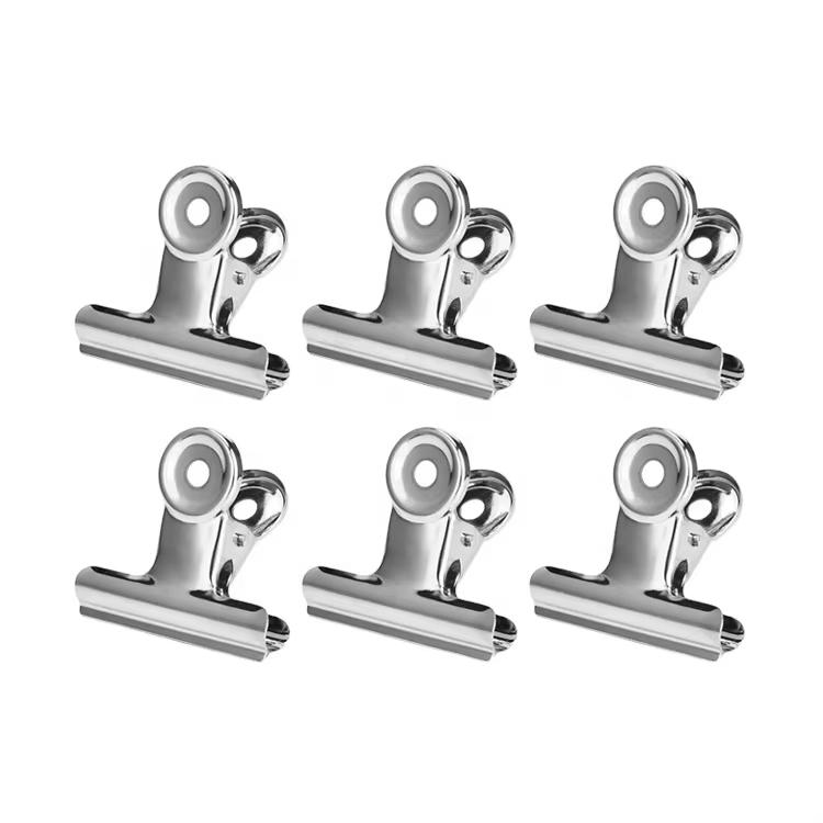 Hot Selling Silver Bulldog Binder Clips 15-Pack 1.2 Inch Metal Hinge ROHS Certified for Home Kitchen Office Supplies 31mm