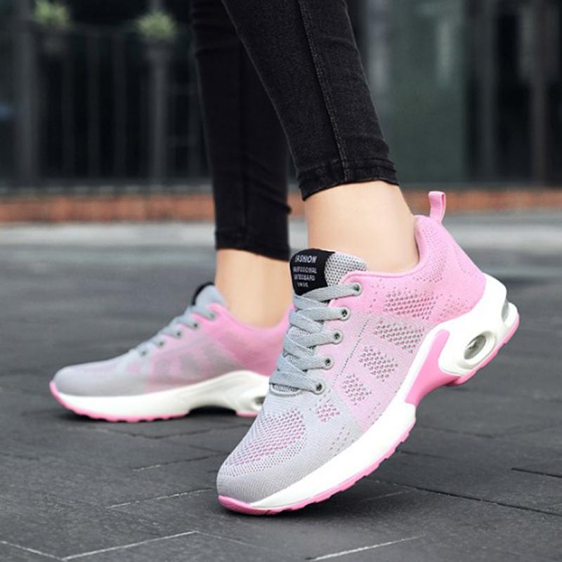 Mesh Women Running Shoes Breathable Casual Shoes Outdoor Light Weight Pink Tenis Sports Shoes Casual Walking Sneakers for Wamen