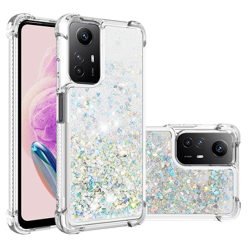 Note 12S Case For Xiaomi Redmi Note 12S Cover Printed Glitter Quicksand Liquid Cover for Xiomi Redmi Note12S Phone Case Fundas