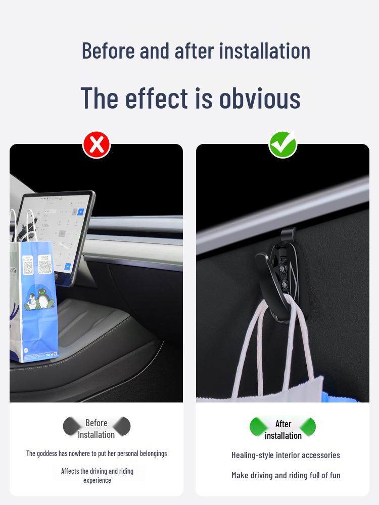 Glove Box Hook for Refreshed Tesla Model 3/Y Interior Trim