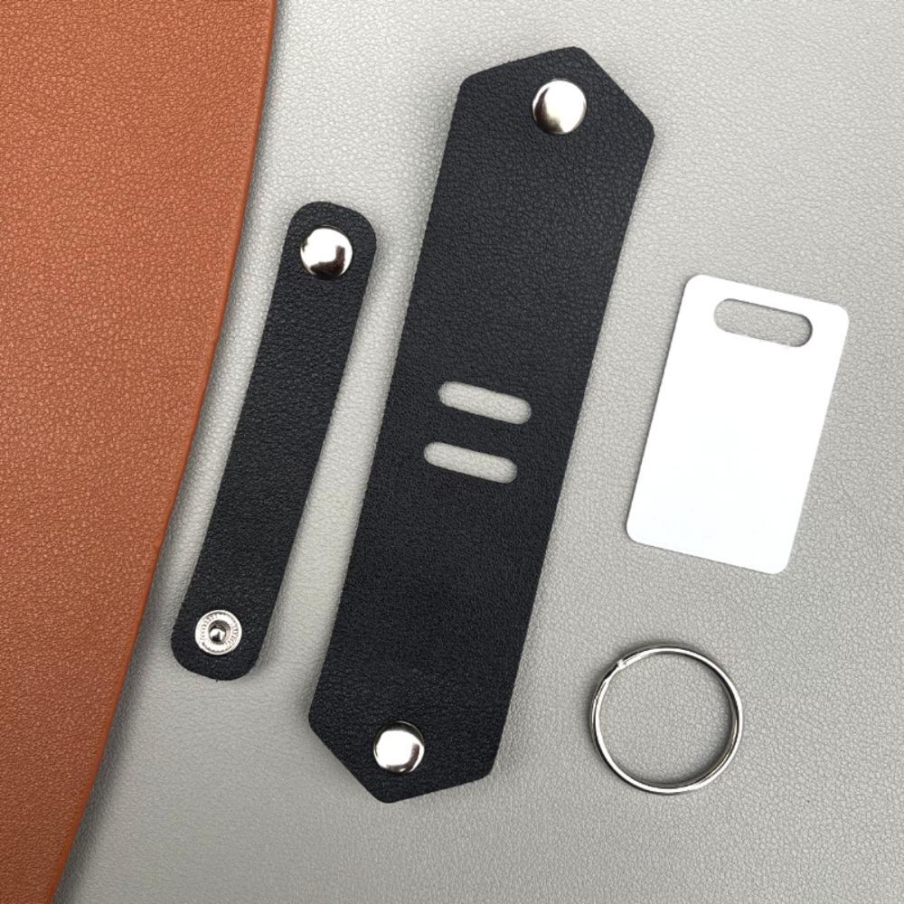 Engraved Design PU Leather Key Cover Memorial UV Color Printing Keychain  Wedding Gift