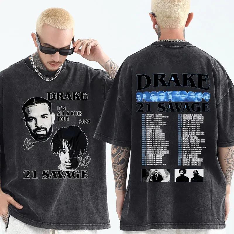 Rapper Drake Album Honestly Nevermind Graphic T Shirts Mens Womens Trend Hip Hop Loose Tshirt Fashion Vintage Washed Tshirts