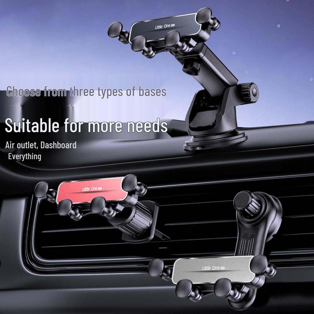 Cartoon Car Air Vent Phone Holder with Rotating Mini Gravity Design