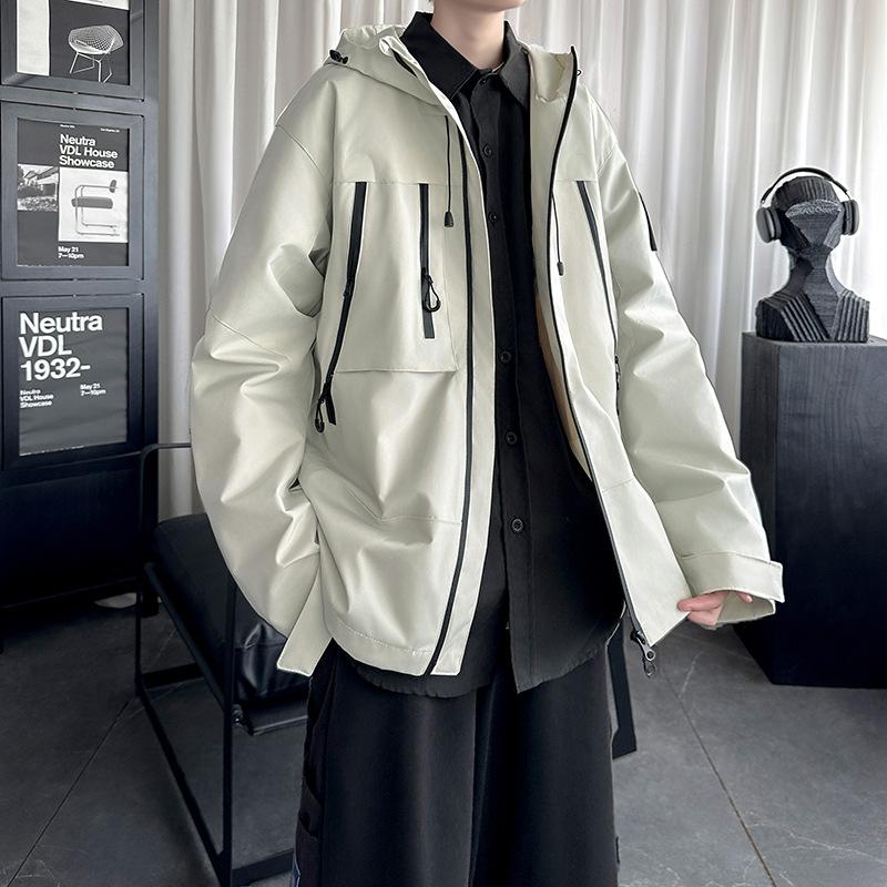 Functional Jacket Men's Spring and Autumn High-end Ruffian Handsome Top Hong Kong Style Large Size American Tooling Jacket