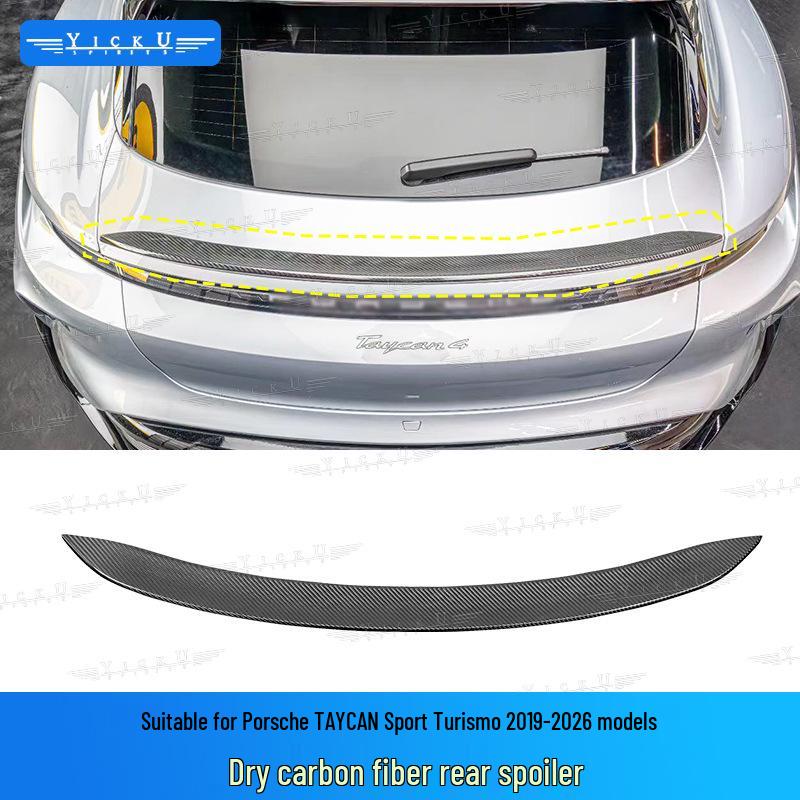 

Dry Carbon Fiber Sport-Style Rear Spoiler for Porsche TAYCAN Sport Turismo