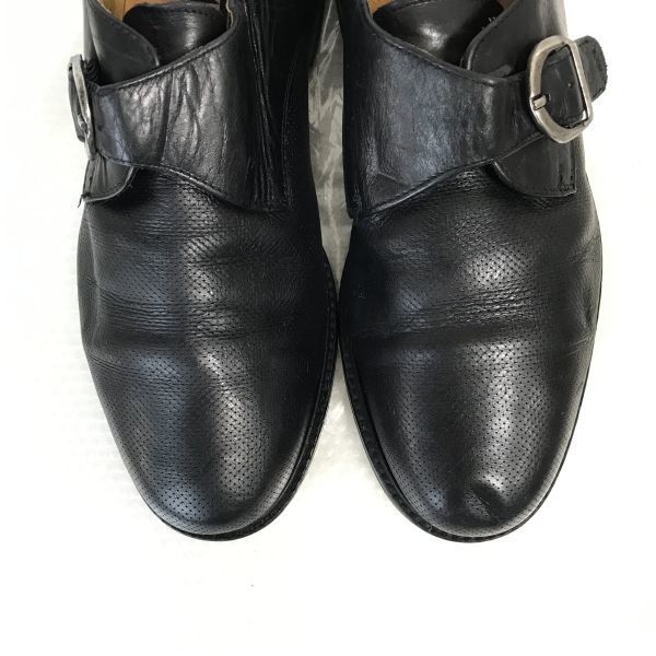 Lloyd Mesh Leder Monk Strap Schuhe Schwarz Größe 43 9F 27.5cm Hergestellt in Deutschland(GEBRAUCHT)