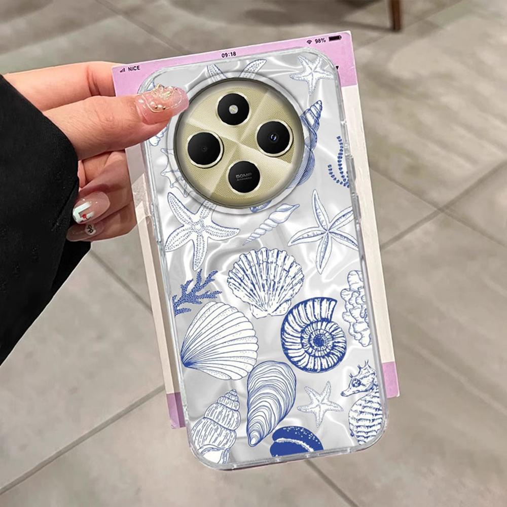 Ocean Pearl Shell Girls Women Phone Case for Xiaomi Redmi Note 14 13 12 11 11S 10 9 8 Pro 9C 13C 14C A5 A3 A4 A3X A1 A2 9A Cover