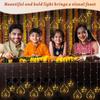 Diya Lights Diwali String Curtain Lights – Warm White Indoor & Outdoor Lights for Home, Wall, Window, Indian Wedding, Garden, Bedroom, Christmas