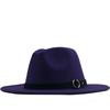 Autumn and Winter New Woolen Top Hat Flat-brimmed Big Eave Hat Versatile Straight-edged Jazz Hat Church Hat