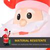 Inflatable Santa Claus with Gift Sack, Santa Claus Inflatable with Lights and Inflator 148x85x240 cm Multicolor