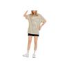 Li-Ning Mickey Series Casual Sports Allover Print Round Neck T-Shirt Unisex Tops Khaki AHSS273-1