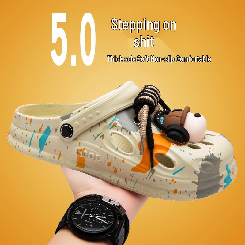 2025 Summer Hole Shoes Dog Ear Slippers - Unisex