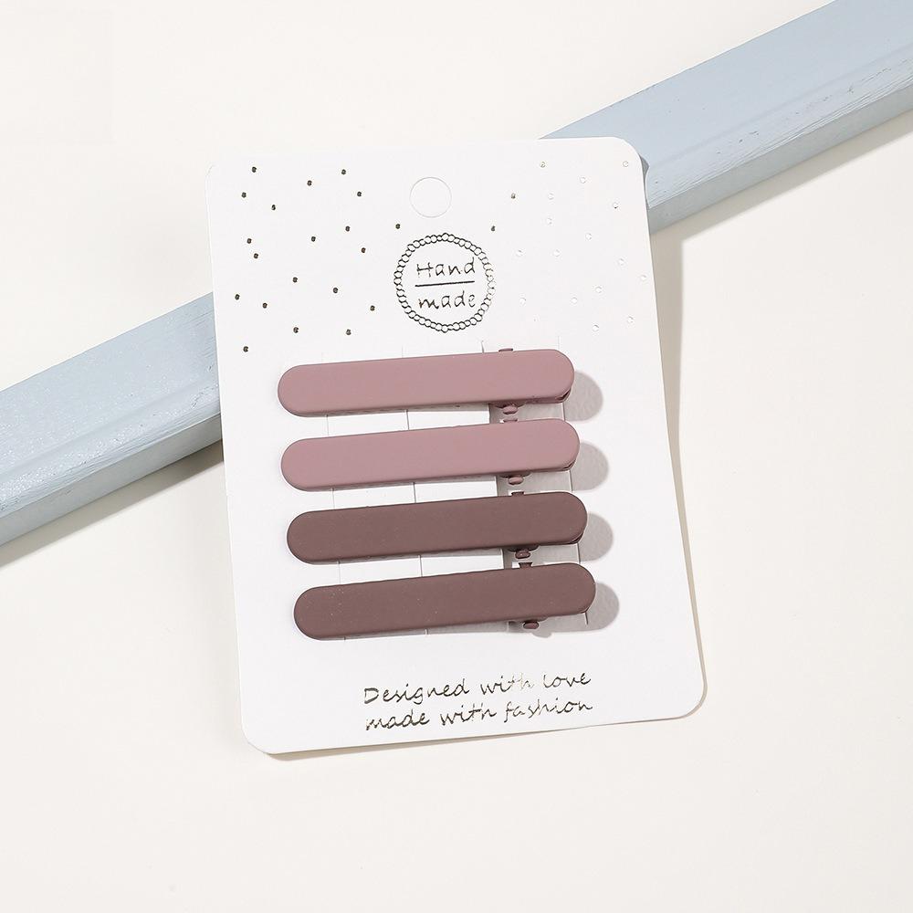 

4Pcs/set Candy Color Metal Hair Clips Wavy Hair Edge Clips Beauty Makeup Hair Side Clips Bangs Duckbill Hairpins Accessories New