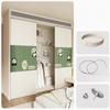 Rideau à coulisse pliante pour dressing, Rideaux de dressing pliants sans portes, Rideaux de porte anti-poussière pour armoire