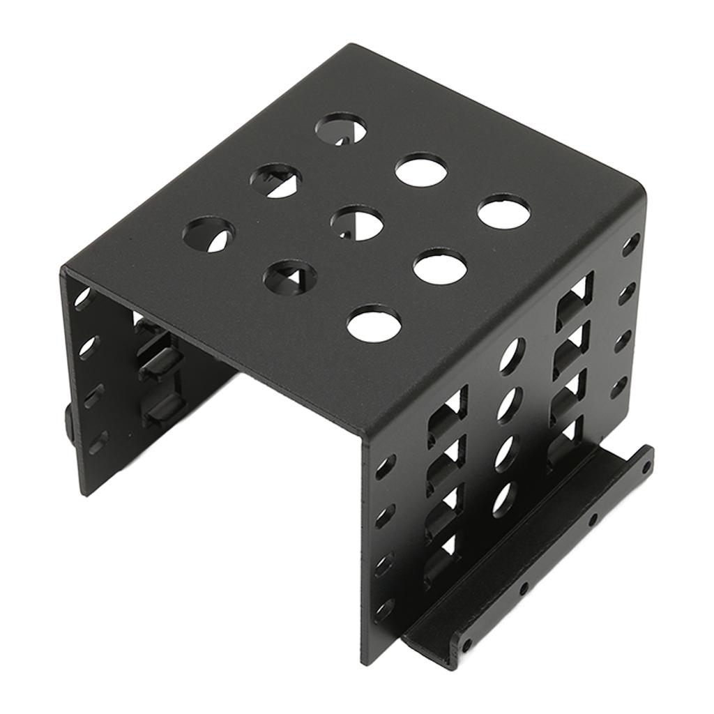 2.5in HDD Mounting Rack Aluminium Alloy Hollow Design High Hardness 2.5in Hard Drive Cage for 2.5in IDE HDD SSD Black