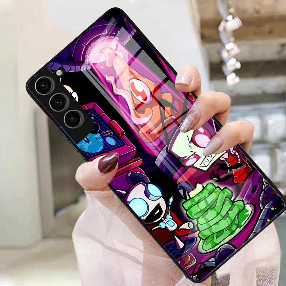 Invader Zim Phone Case For Samsung S25 Edge Ultra S23 S22 S21 S20 Ultra Plus S24 Fe A54 A53 A25 Glass Cover