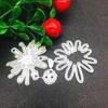 Květina Sedmikráska Řezací formičky Květina Chrysantéma Kovová vykrajovátka pro DIY Scrapbooking Foto