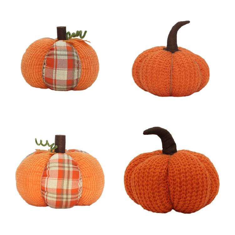 Colorful Thanksgiving Pumpkin Cotton Fabric Pumpkin Artificial Harvest Decorative Pumpkin