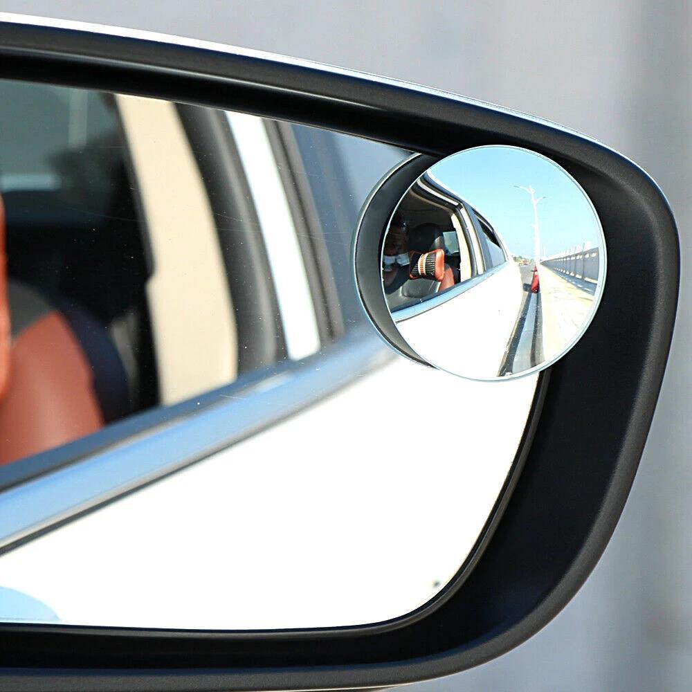 1 Set 5cm Universal Car 360 Blind Spot Side Mirror Stick On Glass Adjustable Safety Lens Security Protection Car Accessories