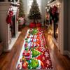 Charming Xmas Cute Dog Pattern Bedroom Living Room Laundry Floor Mat Entryway Area Rug Kitchen Runner Rug Winter Extravaganza