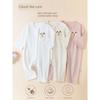 Newborn Infant Class a 100% Knitted Cotton One-Piece Romper Half-Back Jumpsuit for Spring and Autumn Newborn Baby Romper