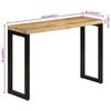 VidaXL Table console 110x35x76 cm bois de manguier massif brut 353909