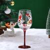 Transparent Red Wine Glass Hand Painted Wine Cups Household Crystal Cups  Family Dinner