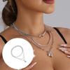 Exaggerated Heart Pendant Necklace Shell Heart Necklace Alloy Texture Fashionable and Trendy Jewelry Suitable for Women