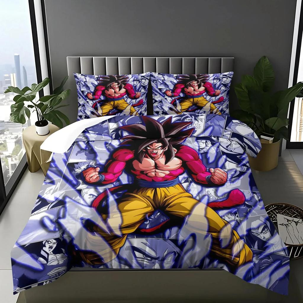 Hot Anime Bedding Sets D-Dragon-Ball Duvet Cover and Pillowcase 2/3pcs Perfect Decoration for Teenage Bedroom