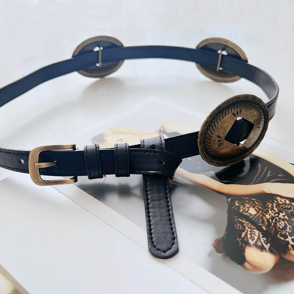 Ретро Пояс Большие Аксессуары Супер Крутой Широкий Пояс Верхняя Одежда С Джинсами Spice Girl Носит Пояс Черный чёрный