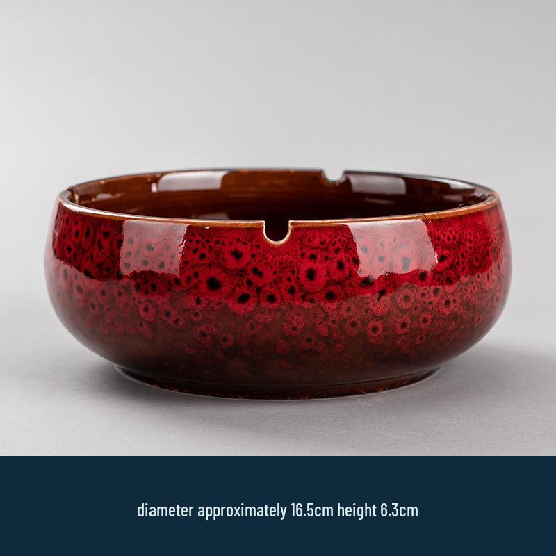 Large Vintage Ceramic Ashtray: Luxury Retro Decor for Home or Office