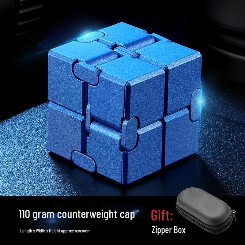 Cube Infini en Alliage Métallique Jouet Décompression Doigt pour Adultes