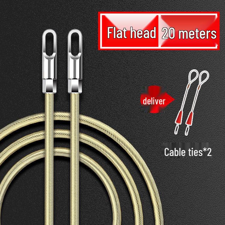 Universal Steel Wire Pipe Threading Tool - Manual Spring Head Electrician Puller