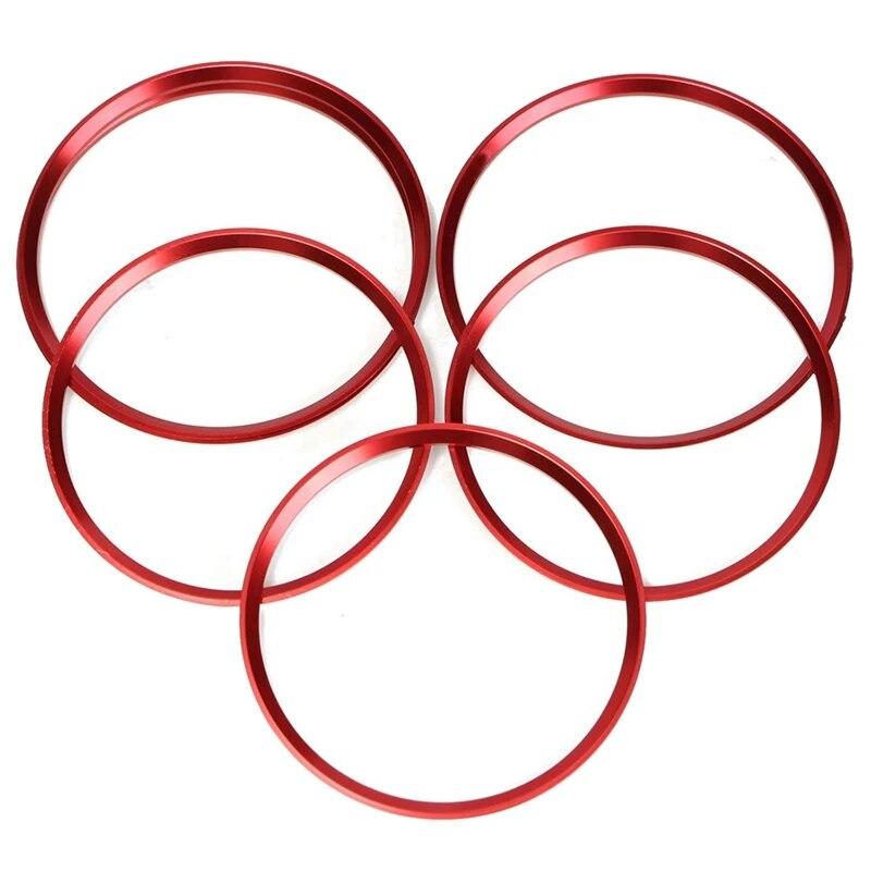 5Pcs Red Air Vent Outlet Cover Ring Trim For Benz A Class A200 A180 A220 W176