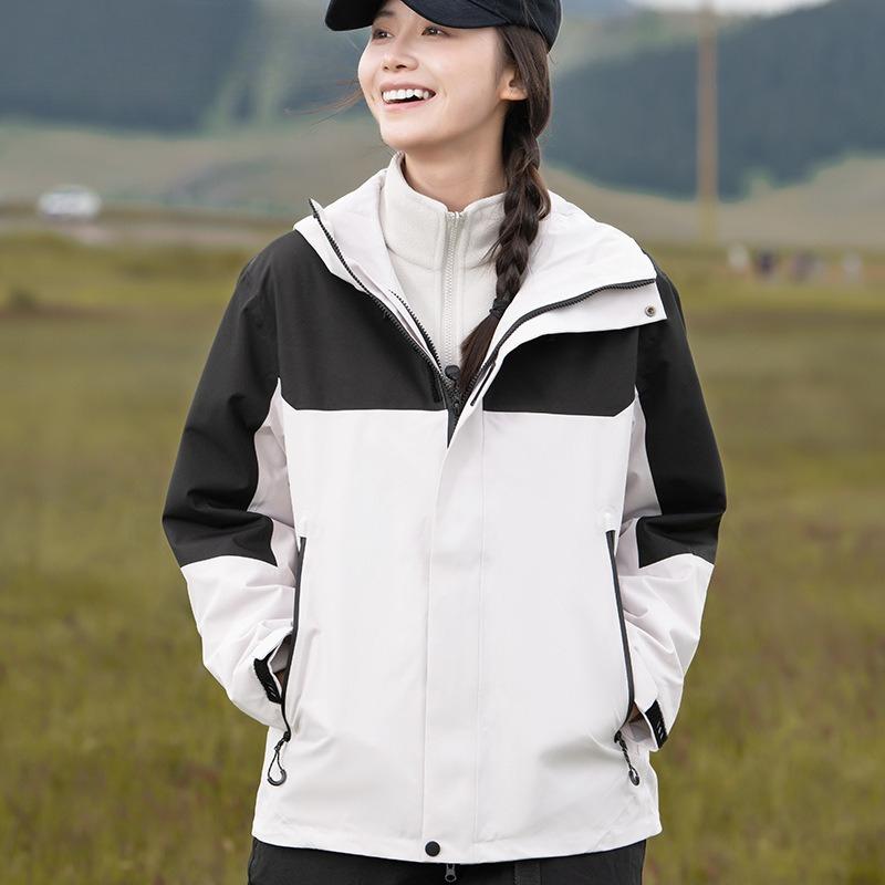 

New Three-in-one Jacket with Detachable Fleece Lining, Mountaineering Jacket, Three-proof Jacket 2XL