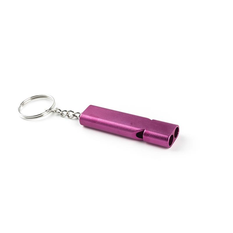 Outdoor Survival Emergency Aluminum Alloy Double Frequency Survival Whistle Training Pigeon Whistle Referee Double Pipe Whistle фиолетовый