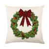 45X45Cm New Christmas Printed Detachable Cushion Pillow Cover Square Bedhead Living Room Sofa Cushion Cover