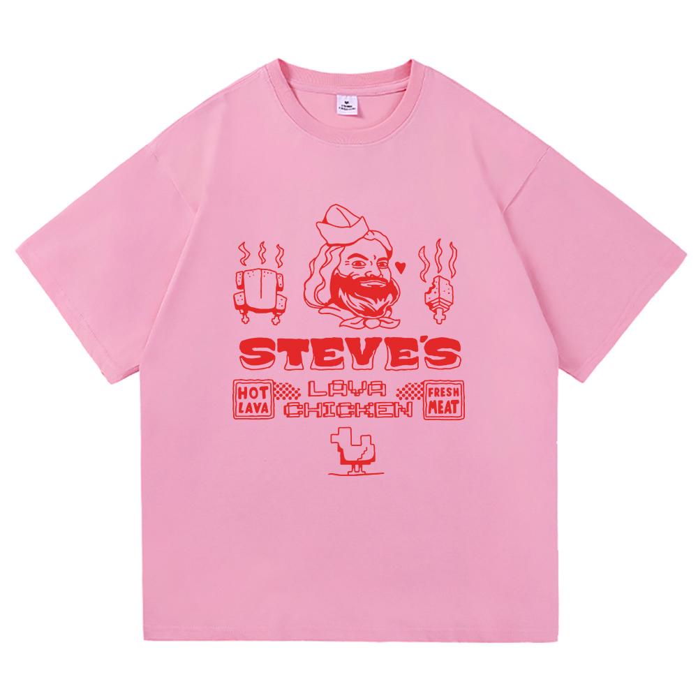 Funny Steve's Lava Chicken T Shirt 2025 Fashion Men/women Clothing Harajuku High Quality Tops Cotton Clothes Days Gifts Tshirts