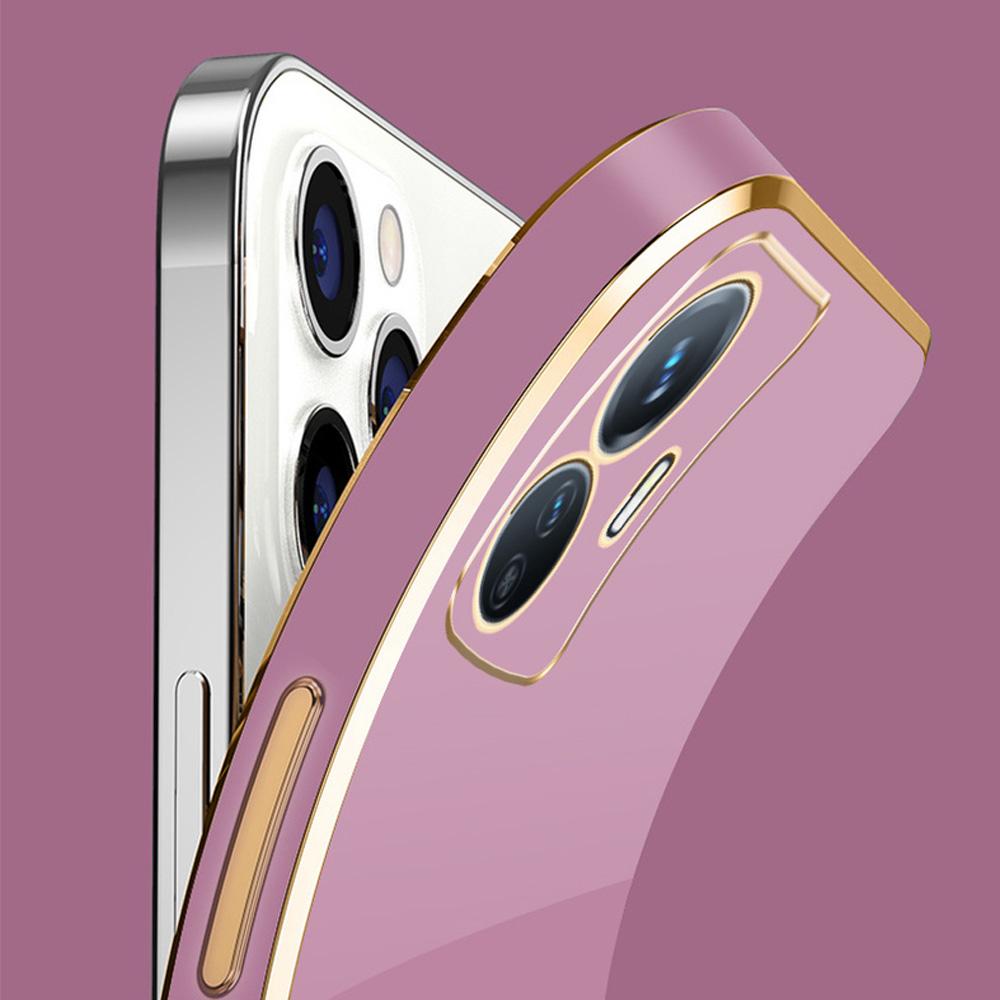 Carcasă pentru Realme C55, Realme Narzo N55, cu margine dreaptă, placare electrostatică, rezistentă la șocuri, din silicon, moale