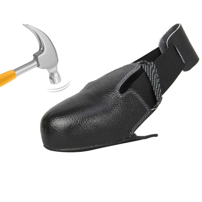 1 Pair Safety Shoe Covers Steel Toe Caps Protective Footwear Attachments Unisex Leather Overshoes for Factory Visitors