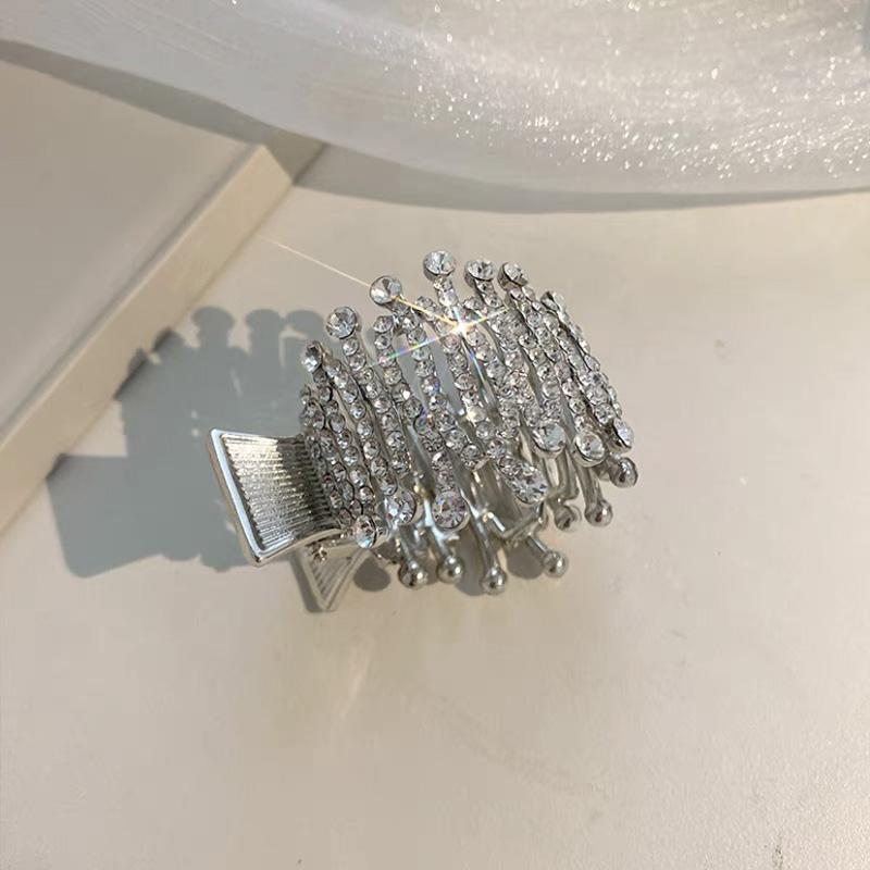 1Pcs Fashion Crystal Artificial Pearls Metal Hair Claws For Women Girls Female Party Ponytail Exqusite Hair Accessories