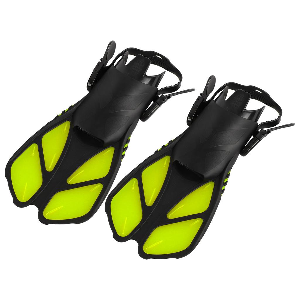2Pcs Adjustable Swimming Fins Soft TPR Open Heel Long Diving Flippers for SnorkelingM