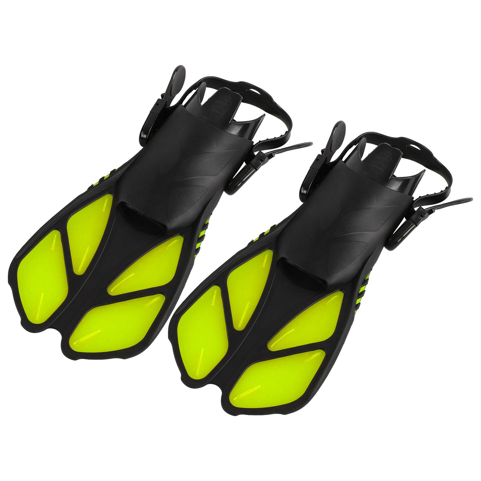 

2Pcs Adjustable Swimming Fins Soft TPR Open Heel Long Diving Flippers for SnorkelingM M