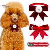 Pet Neck Strap Bow-knot Collar Adjustable Non-Fading Friendly to Skin Vibrant Color Wear Resistant Dress Kitten Up Polyester New Year Christmas Photo